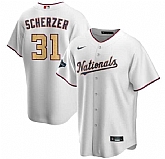 Youth Nationals 31 Max Scherzer White Gold Nike 2020 Gold Program Cool Base Jersey Dzhi,baseball caps,new era cap wholesale,wholesale hats